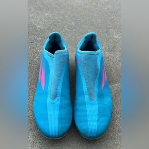 Adidas Kids Light Blue Soccer cleats used